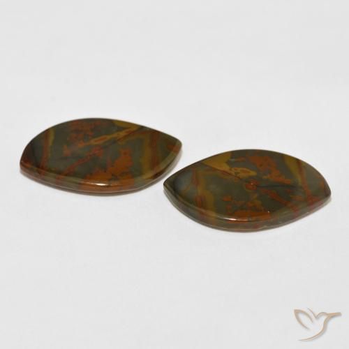 Gemme di Diaspro Multicolore naturale da 13.60 ct, Taglio a fantasia, Opaco