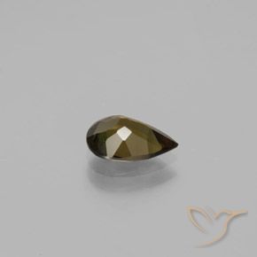 Rupin del grano Marrone dorato intenso Deep naturale da 1.17 ct, Forma a pera, VS