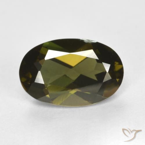 1.24ct Naturale Marrone verdastro Cornerupina, Ovale, VVS-VS