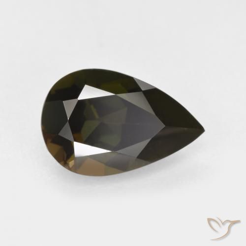 1.34ct Naturale Marrone scuro Cornerupina, Forma a pera, VVS