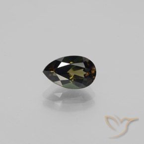 1.65ct Naturale Marrone verdastro Cornerupina, Forma a pera, VVS