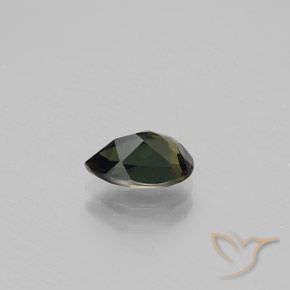 Rupin del grano Marrone verdastro naturale da 1.65 ct, Forma a pera, VVS