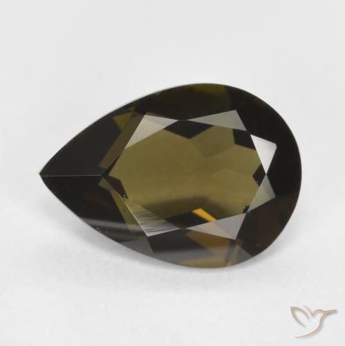 1.19ct Naturale Marrone verdastro Cornerupina, Forma a pera, VVS