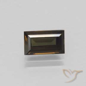 1.59ct Naturale Marrone scuro Rupin del grano, Taglio a baguette, VVS-VS