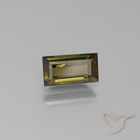 Rupin del grano Marrone verdastro naturale da 1.03 ct, Taglio a baguette, VS-SI