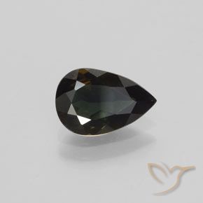 Rupin del grano Marrone verdastro naturale da 1.14 ct, Forma a pera, VVS