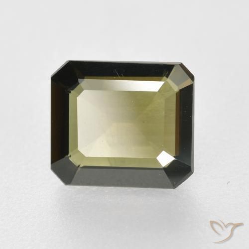 1.14ct Naturale Marrone verdastro Cornerupina, Taglio smeraldo, VS-SI