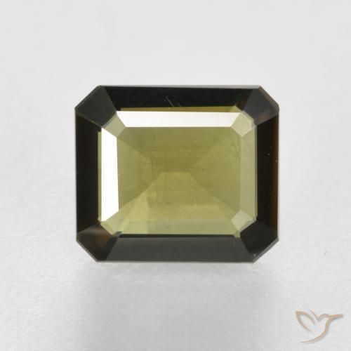 Rupin del grano Marrone verdastro naturale da 1.14 ct, Ottagonale / Taglio smeraldo, VS-SI