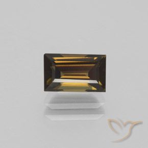 1.40ct Naturale Cannella Brown Rupin del grano, Taglio a baguette, VVS-VS