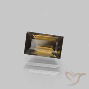 Rupin del grano Cannella Brown naturale da 1.40 ct, Taglio a baguette, VVS-VS