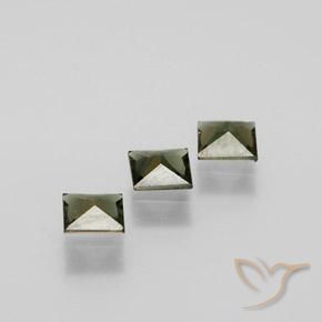 Gemme di Rupin del grano Verde Terra Profonda naturale da 1.08 ct, Quadrato, VVS-VS