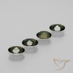 Gemme di Rupin del grano Verde marroncino naturale da 1.63 ct, Ovale, VVS-VS