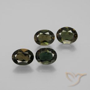 3.59ctw Naturale Verde scuro Cornerupina, Ovale, VVS-VS