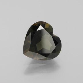 Rupin del grano Verde scuro naturale da 2.50 ct, A forma di cuore, VVS-VS