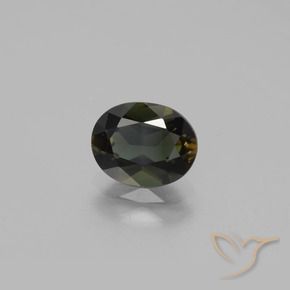 Rupin del grano Marrone verdastro naturale da 1.27 ct, Ovale, VVS