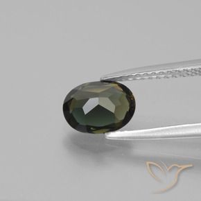 Rupin del grano Marrone verdastro naturale da 1.27 ct, Ovale, VVS