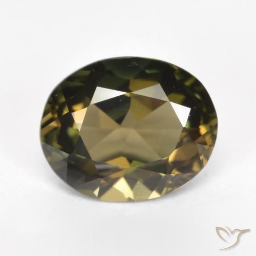 1.58ct Naturale Marrone verdastro Cornerupina, Ovale, VVS