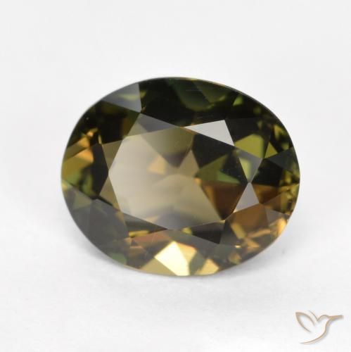 Rupin del grano Marrone verdastro naturale da 1.58 ct, Ovale, VVS