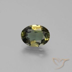 Rupin del grano Marrone verdastro naturale da 1.47 ct, Ovale, VS