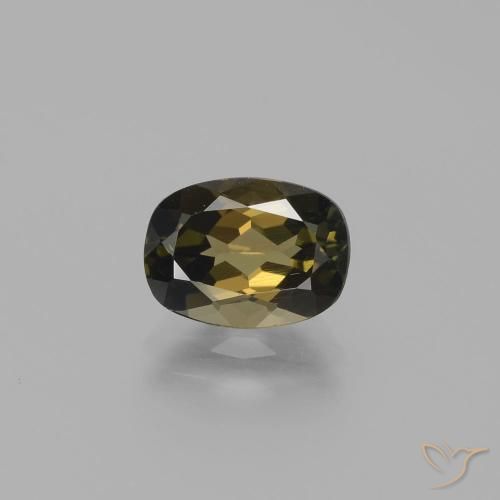 1.78ct Naturale Marrone verdastro Rupin del grano, Cuscino, VS