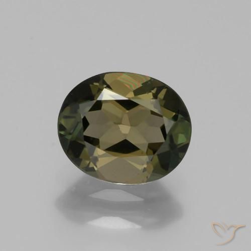 1.20ct Naturale Marrone verdastro Cornerupina, Ovale, VS