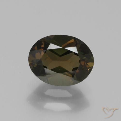 1.20ct Naturale Marrone verdastro Cornerupina, Ovale, VVS-VS