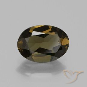 Rupin del grano Marrone dorato intenso Deep naturale da 1.21 ct, Ovale, VVS