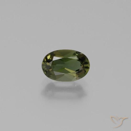 0.93ct Naturale Verde scuro Cornerupina, Ovale, VVS