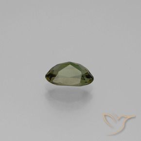 Rupin del grano Verde scuro naturale da 0.93 ct, Ovale, VVS
