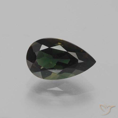 1.63ct Naturale Marrone scuro Rupin del grano, Forma a pera, VVS
