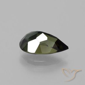 Rupin del grano Marrone scuro naturale da 1.63 ct, Forma a pera, VVS