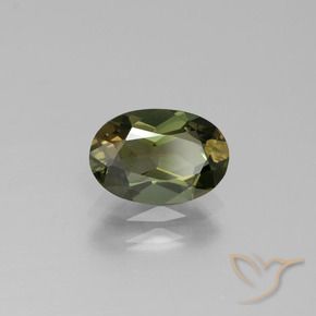 Rupin del grano Marrone dorato verdastro naturale da 1.55 ct, Ovale, VS-SI