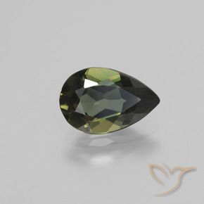 Rupin del grano Marrone scuro naturale da 1.34 ct, Forma a pera, VVS-VS