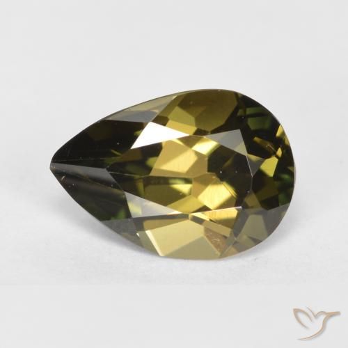 1.09ct Naturale Marrone medio Rupin del grano, Forma a pera, VVS