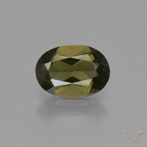 1.14ct Naturale Marrone verdastro Cornerupina, Ovale, VVS-VS