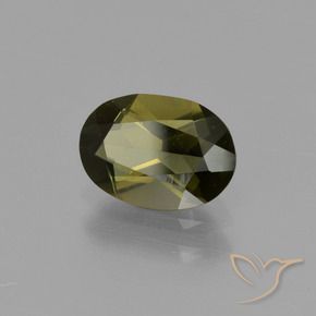 Rupin del grano Marrone verdastro naturale da 1.14 ct, Ovale, VVS-VS