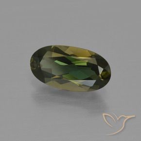 Rupin del grano Marrone verdastro naturale da 1.42 ct, Ovale, VVS-VS