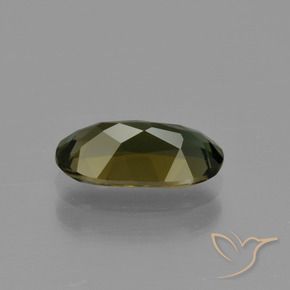 Rupin del grano Marrone verdastro naturale da 1.42 ct, Ovale, VVS-VS