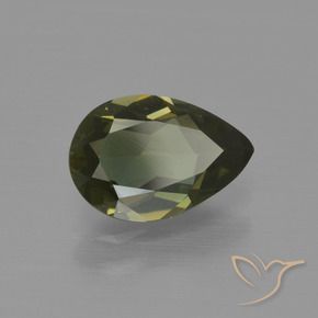 Rupin del grano Marrone scuro naturale da 1.41 ct, Forma a pera, VVS
