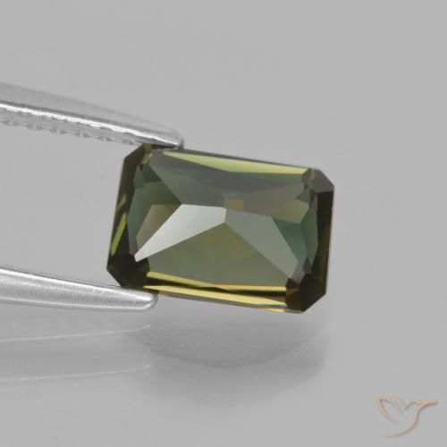 Rupin del grano Marrone verdastro naturale da 1.27 ct, Ottagonale / Taglio smeraldo, VVS
