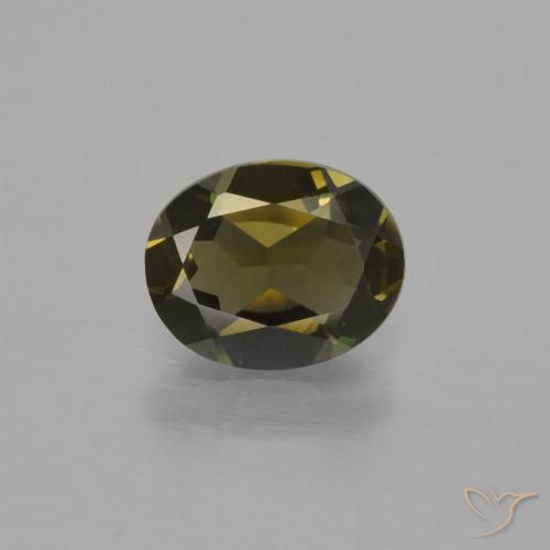 1.16ct Naturale Marrone verdastro Cornerupina, Ovale, VVS