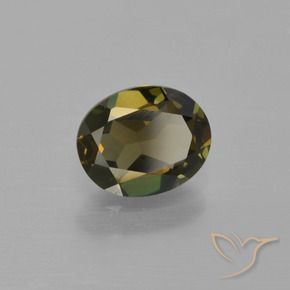 Rupin del grano Marrone verdastro naturale da 1.16 ct, Ovale, VVS
