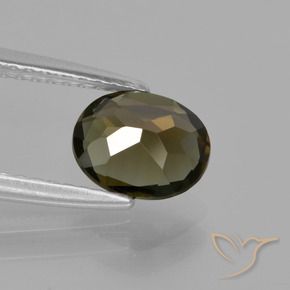 Rupin del grano Marrone verdastro naturale da 1.16 ct, Ovale, VVS