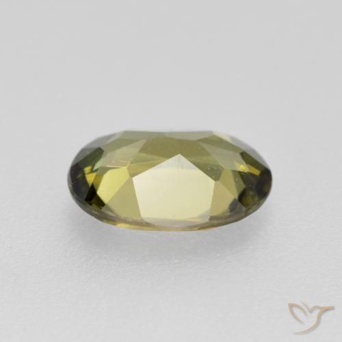 Rupin del grano Marrone verdastro naturale da 0.82 ct, Ovale, VS