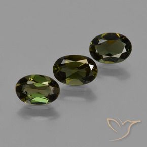 Gemme di Rupin del grano Verde scuro naturale da 1.52 ct, Ovale, VS