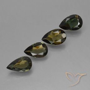 Gemme di Rupin del grano Verde scuro naturale da 1.97 ct, Forma a pera, VVS-VS