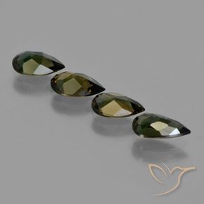 Gemme di Rupin del grano Verde scuro naturale da 1.97 ct, Forma a pera, VVS-VS