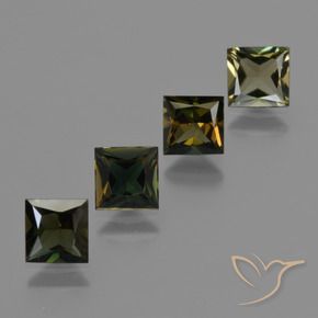 Gemme di Rupin del grano Terra Verde naturale da 2.48 ct, Quadrato, VVS-VS