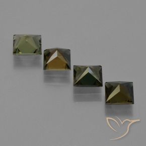 Gemme di Rupin del grano Terra Verde naturale da 2.48 ct, Quadrato, VVS-VS