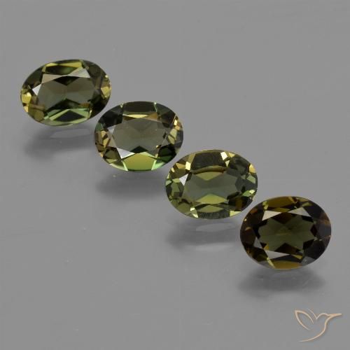 2.60ctw Naturale Verde Terra Profonda Cornerupina, Ovale, VVS-VS